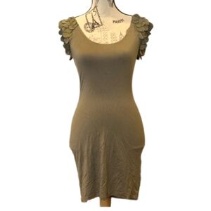 Rampage‎ Women's Army Green Khaki Zip Up Mini Dress Small